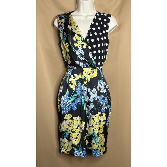 Slate & Willow Polka Dot Floral Mixed Print Dress 2 - Picture 6 of 8